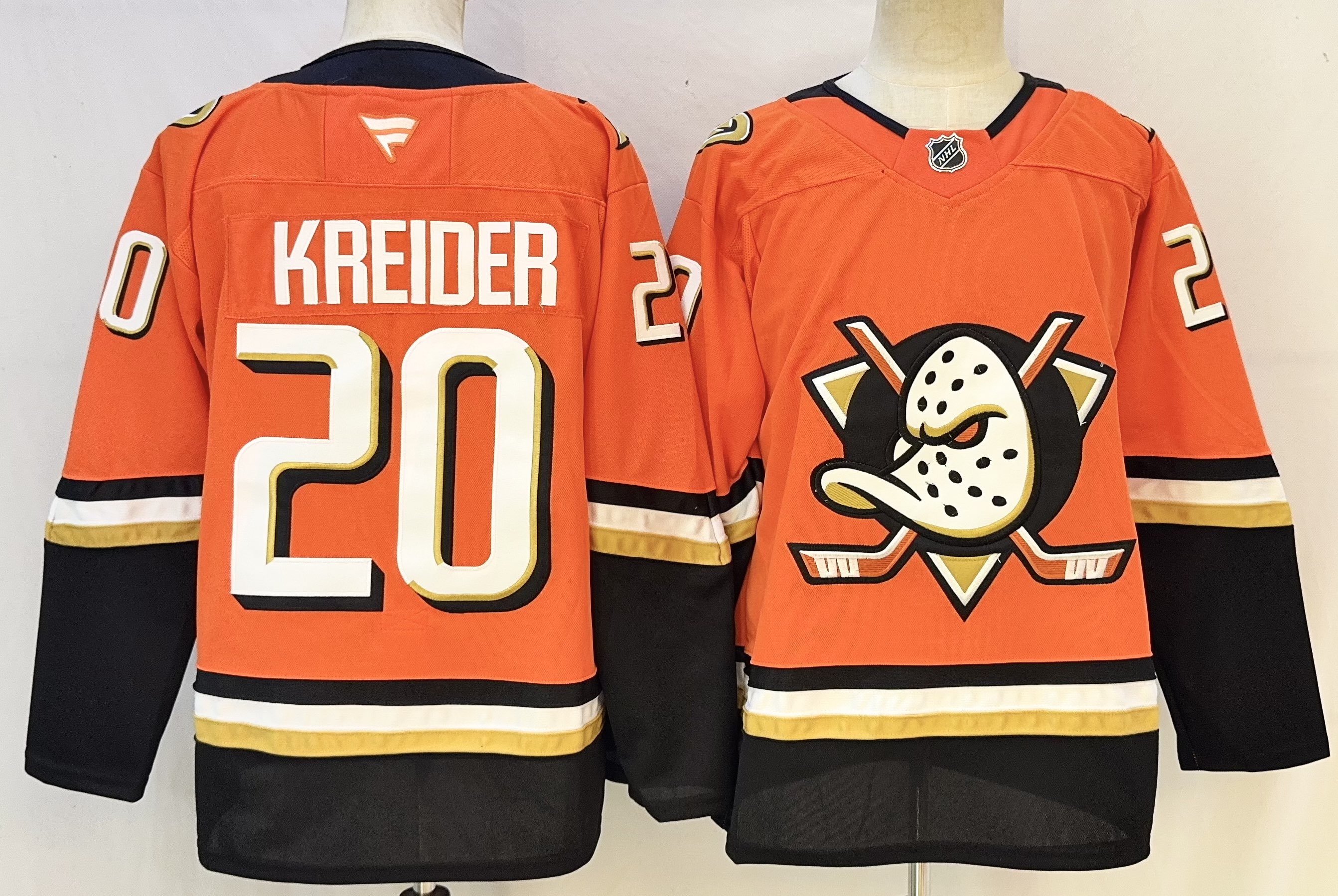 Men's Anaheim Ducks #20 Chris Kreider Orange 2026 Home Stitched Hockey Jersey